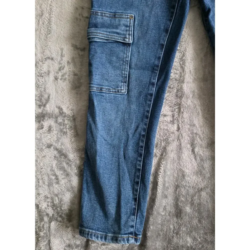 Michael Kors Cargo Skinny Jeans Women's Size 4P Blue Stretch Denim